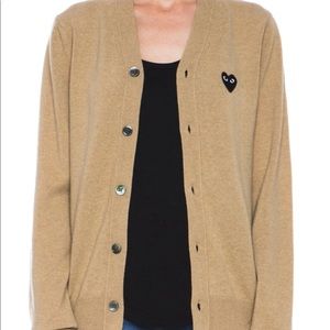 Comme des Garcons Play Cardigan Tan
